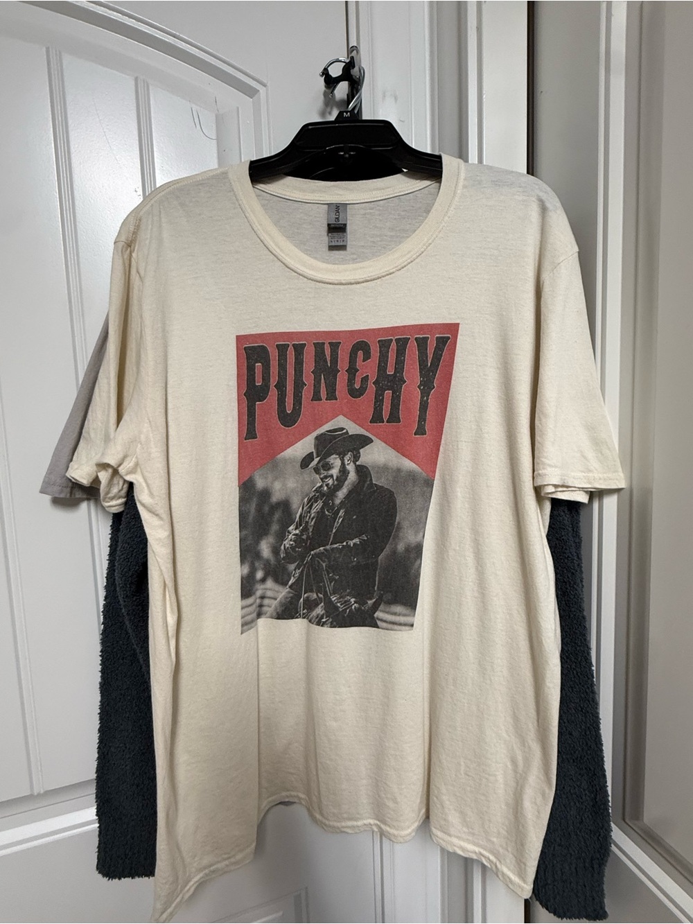 Punchy Graphic Crew Neck T-Shirt - Cream